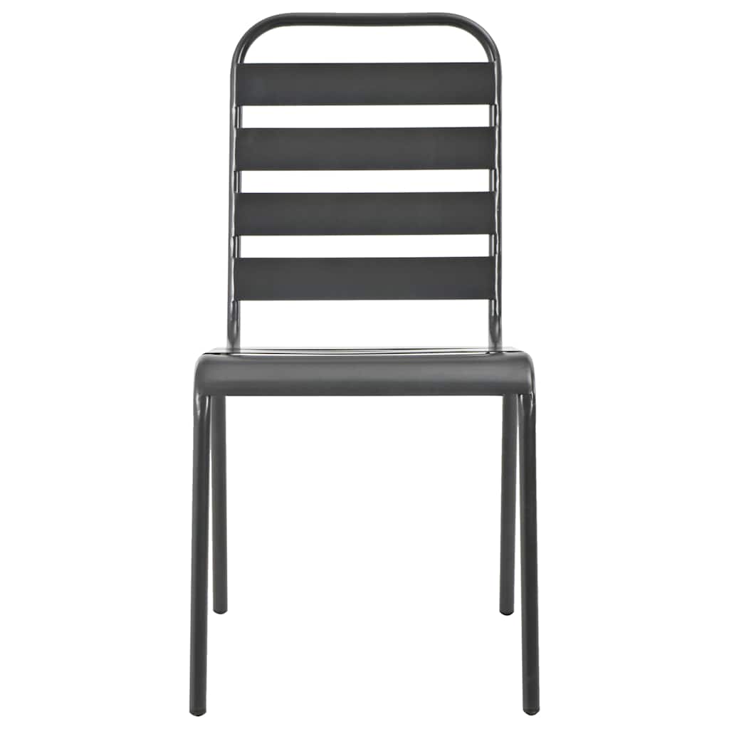 Ensemble de chaises de jardin empilables 5 pcs anthracite - XIOS
