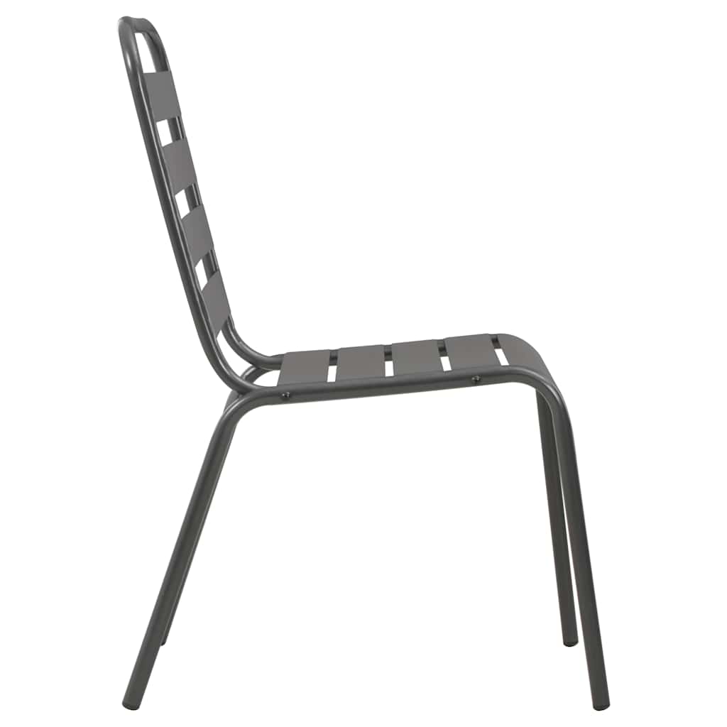 Ensemble de chaises de jardin empilables 5 pcs anthracite - XIOS