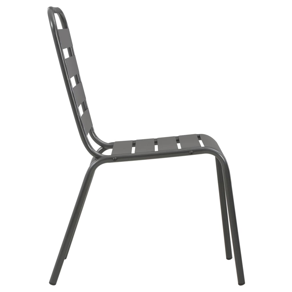 Ensemble de chaises de jardin empilables 7 pcs anthracite - XIOS