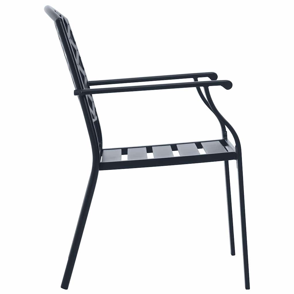 Ensemble de chaises de jardin empilables 5 pcs anthracite - XIOS