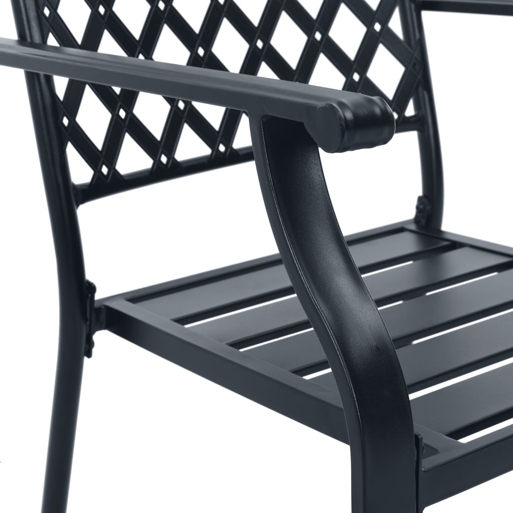 Ensemble de chaises de jardin empilables 5 pcs anthracite - XIOS