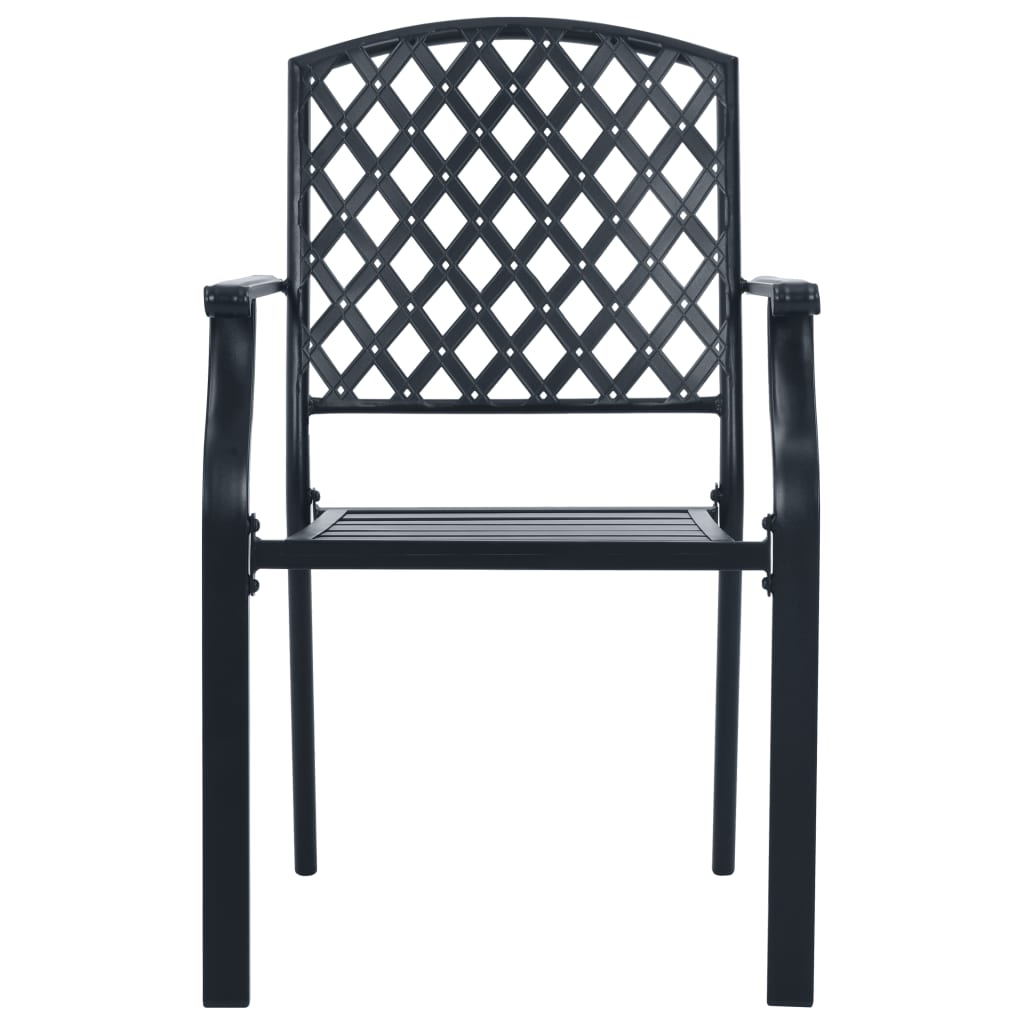 Ensemble de chaises de jardin empilables 7 pcs anthracite - XIOS