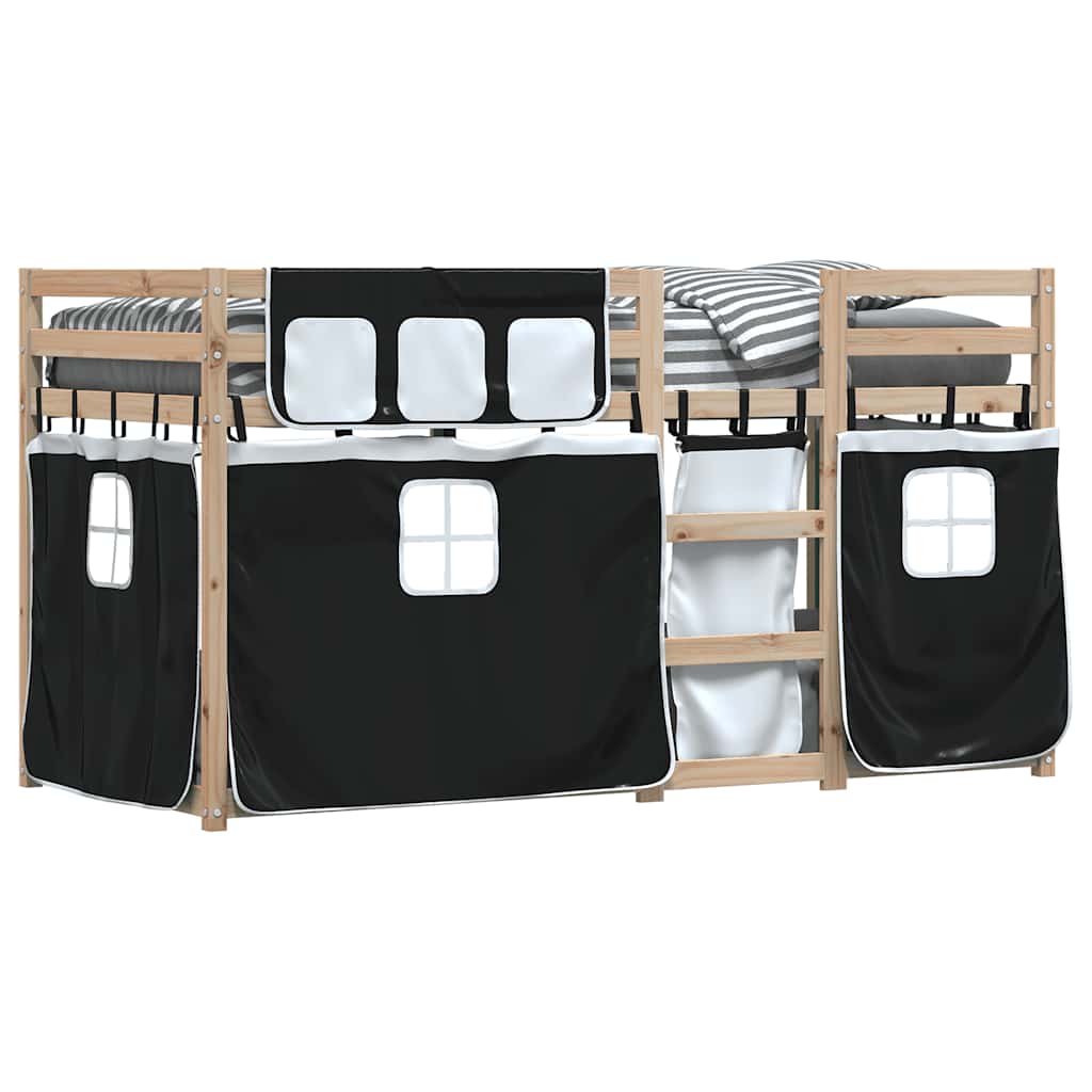 Lit superposé sans matelas 90x200 cm bois de pin massif - XIOS