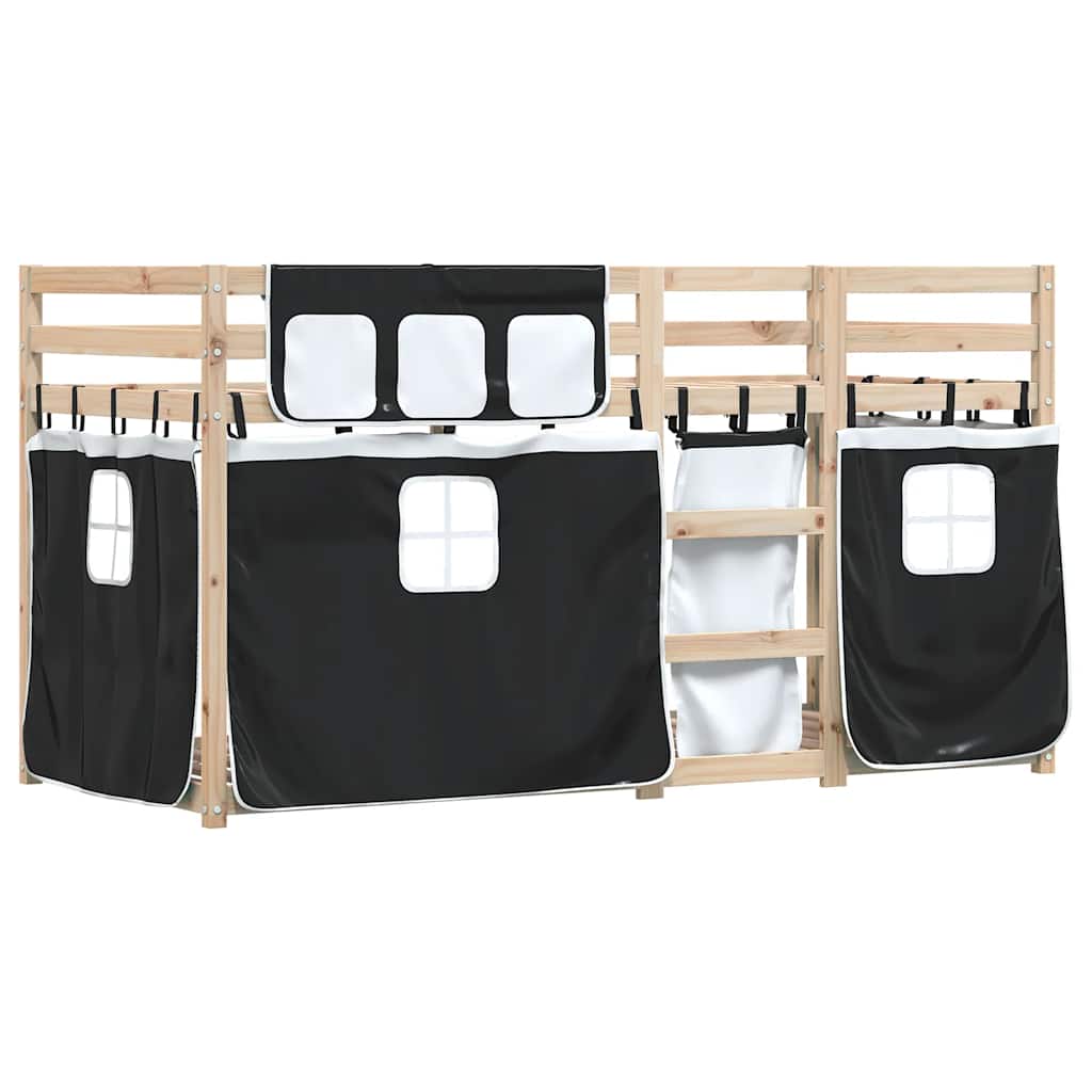 Lit superposé sans matelas 80x200 cm bois de pin massif - XIOS