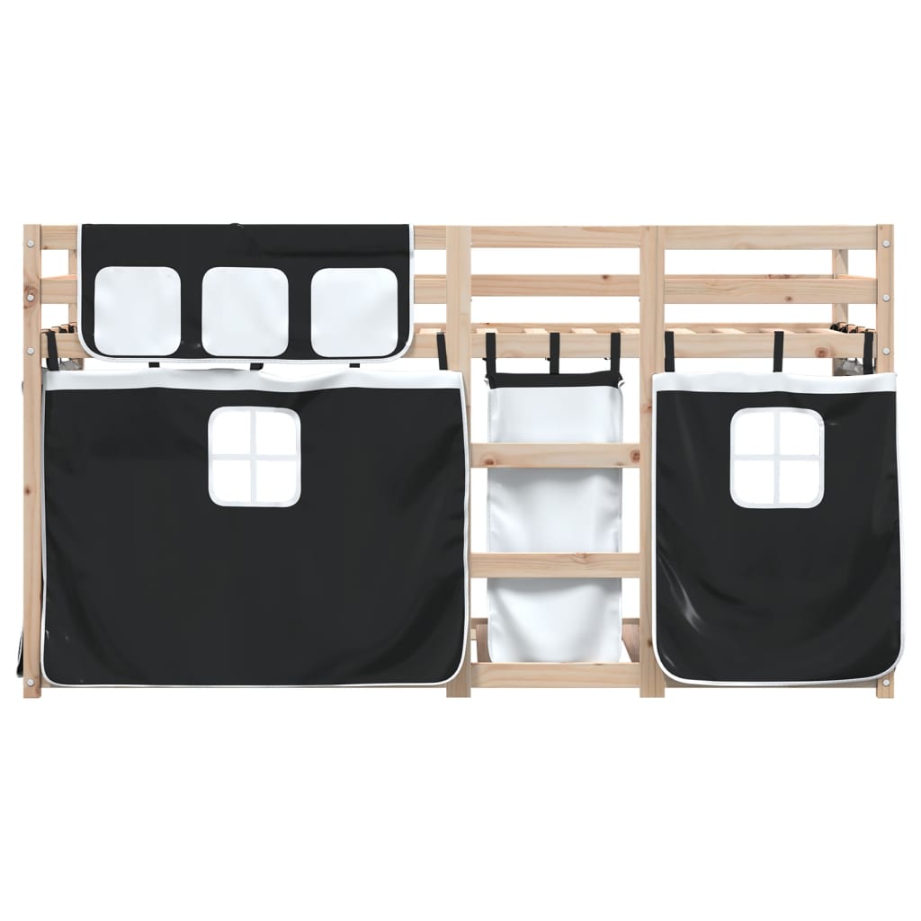 Lit superposé sans matelas 80x200 cm bois de pin massif - XIOS
