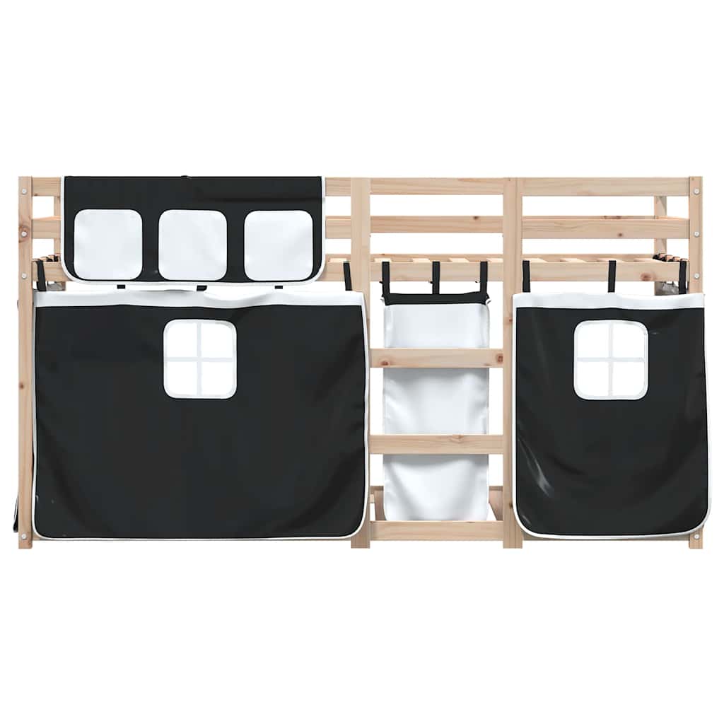 Lit superposé sans matelas 80x200 cm bois de pin massif - XIOS