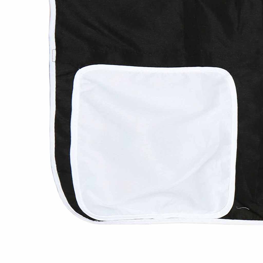 Lit superposé sans matelas noir 90x190 cm bois de pin massif