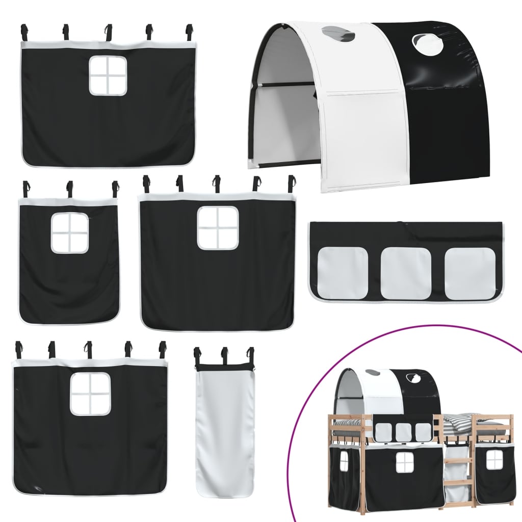 Lit superposé sans matelas 90x200 cm bois de pin massif - XIOS