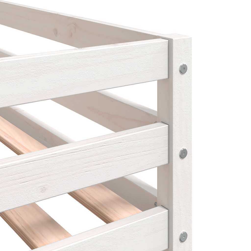 Lit superposé sans matelas bleu 80x200 cm bois de pin massif - XIOS