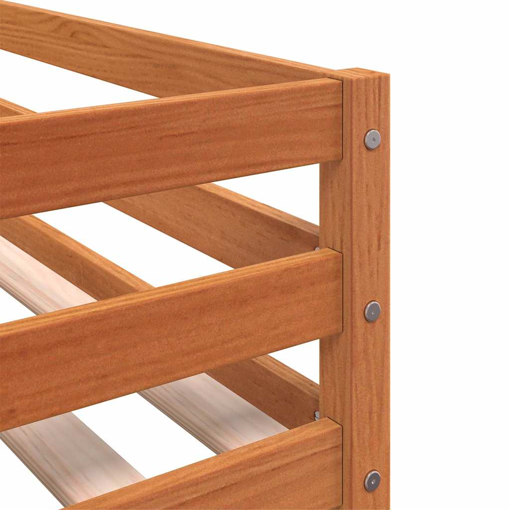 Lit superposé sans matelas bleu 80x200 cm bois de pin massif - XIOS