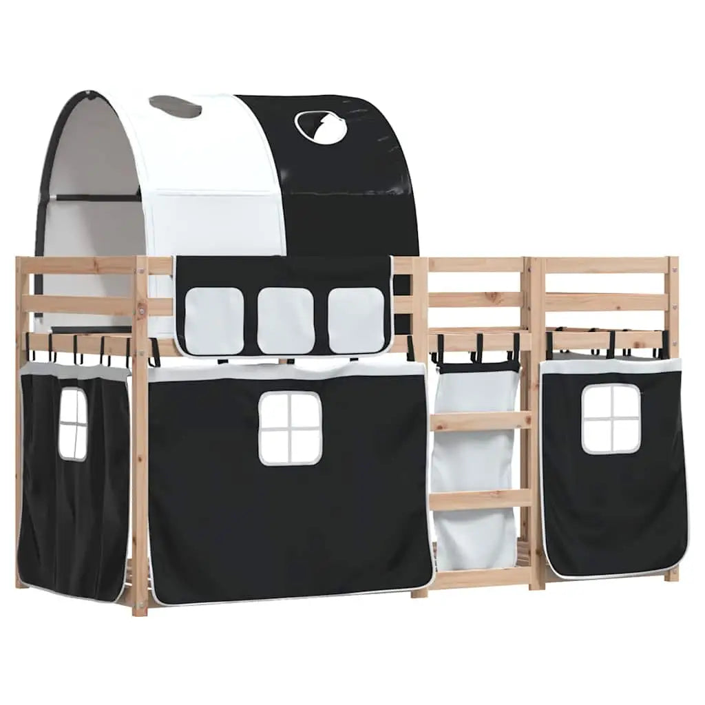 Lit superposé sans matelas 90x200 cm bois de pin massif - XIOS