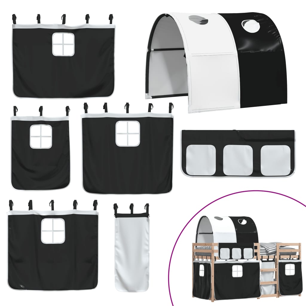 Lit superposé sans matelas 90x200 cm bois de pin massif - XIOS