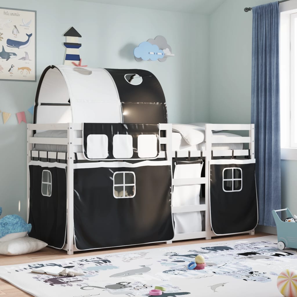 Lit superposé sans matelas 90x200 cm bois de pin massif - XIOS