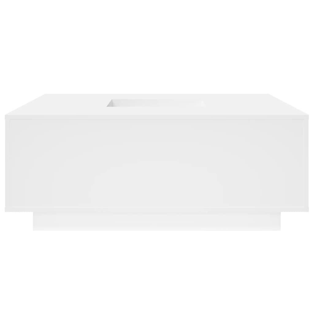 Table basse blanc 100x100x40 cm bois d'ingénierie - XIOS