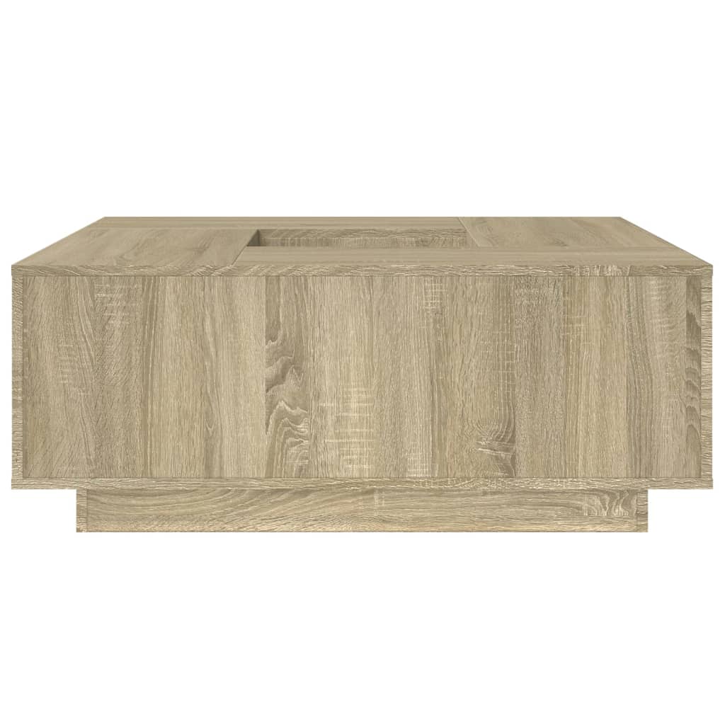 Table basse chêne sonoma 100x100x40 cm bois d'ingénierie - XIOS