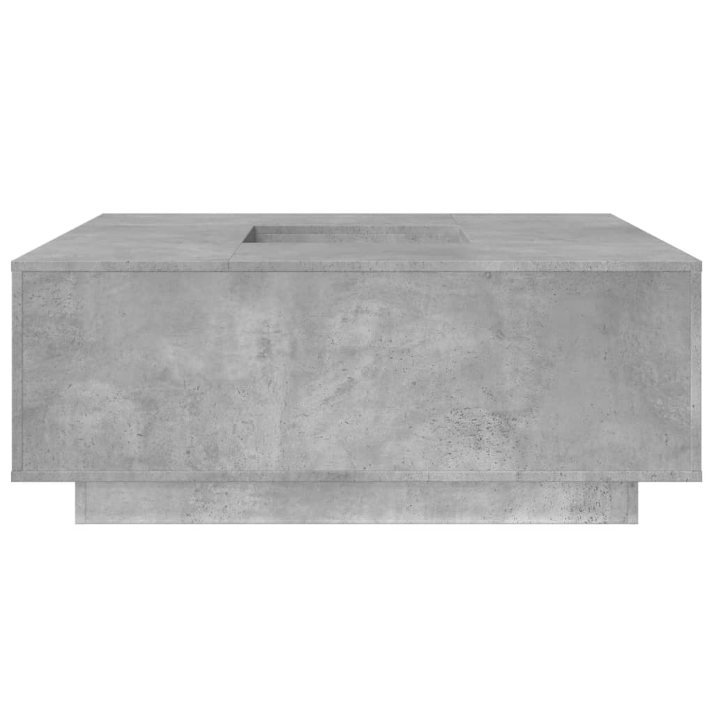 Table basse gris béton 100x100x40 cm bois d'ingénierie - XIOS