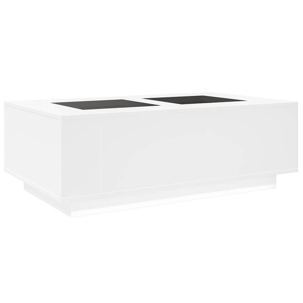 Table basse avec LED infini blanc 116x69x40 cm - XIOS
