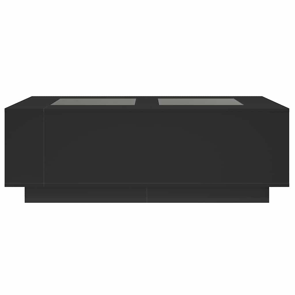 Table basse avec LED infini noir 116x69x40 cm - XIOS