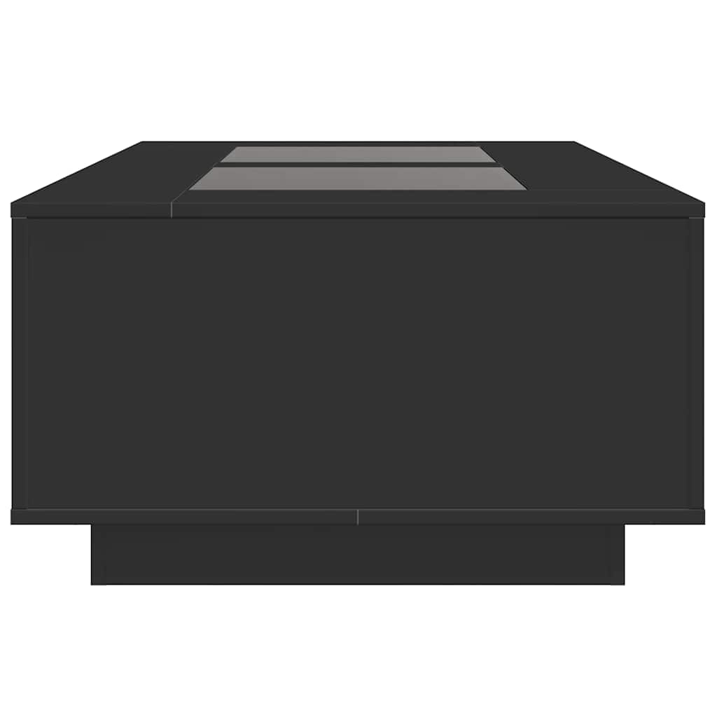 Table basse avec LED infini noir 116x69x40 cm - XIOS