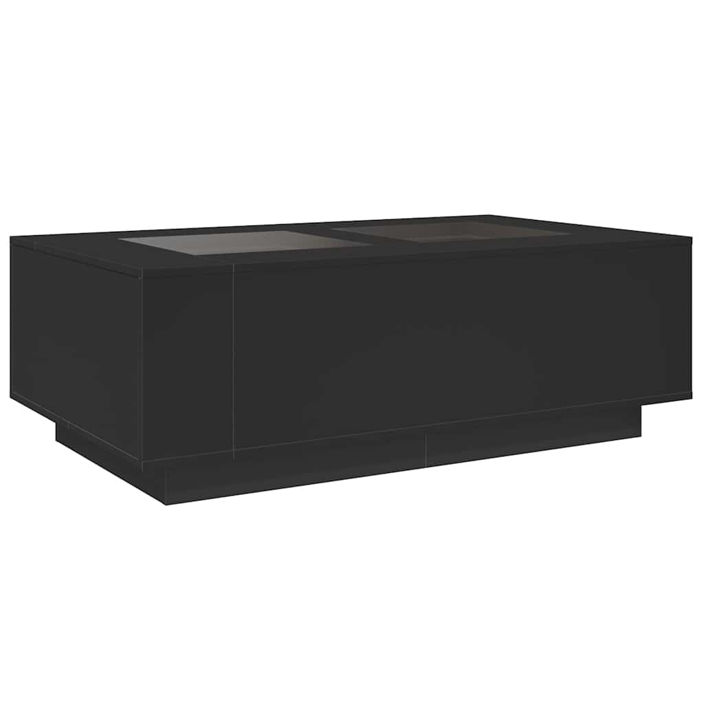 Table basse avec LED infini noir 116x69x40 cm - XIOS