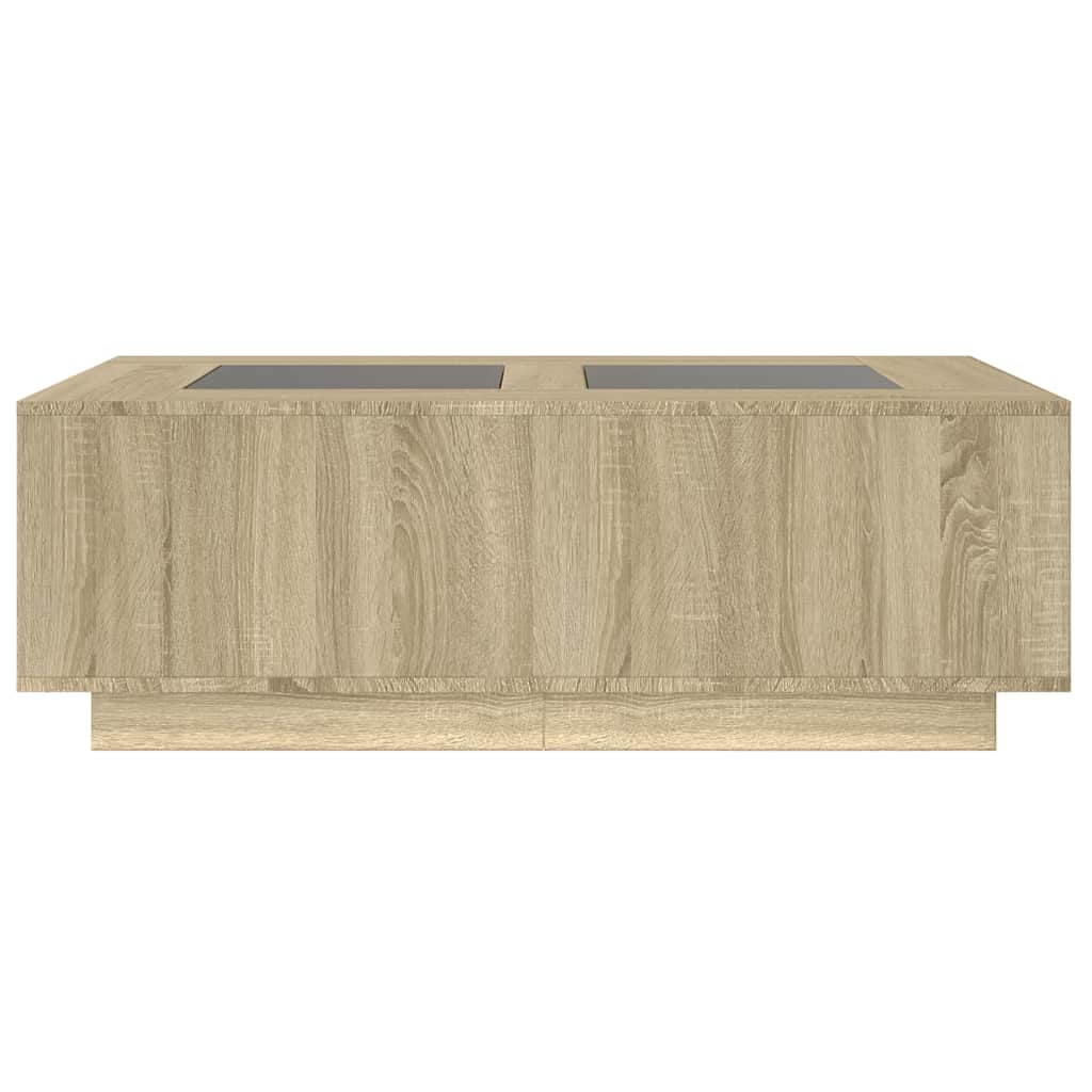 Table basse avec LED infini chêne sonoma 116x69x40 cm - XIOS