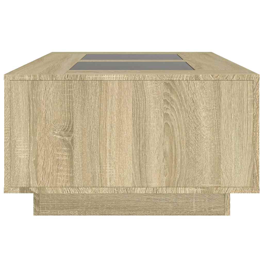 Table basse avec LED infini chêne sonoma 116x69x40 cm - XIOS