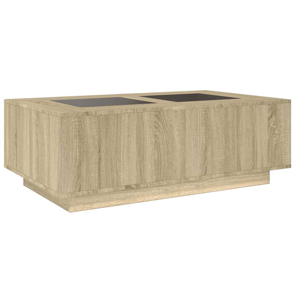 Table basse avec LED infini chêne sonoma 116x69x40 cm - XIOS