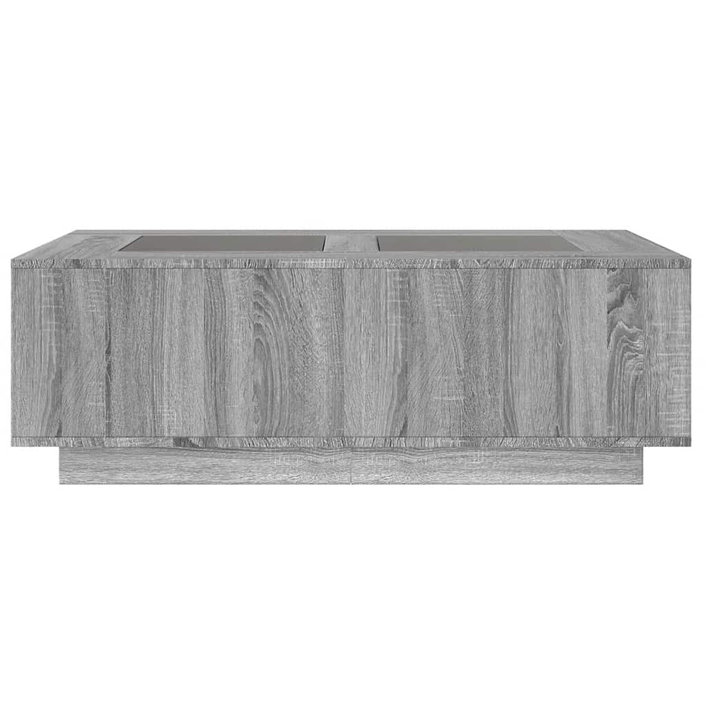 Table basse avec LED infini sonoma gris 116x69x40 cm - XIOS