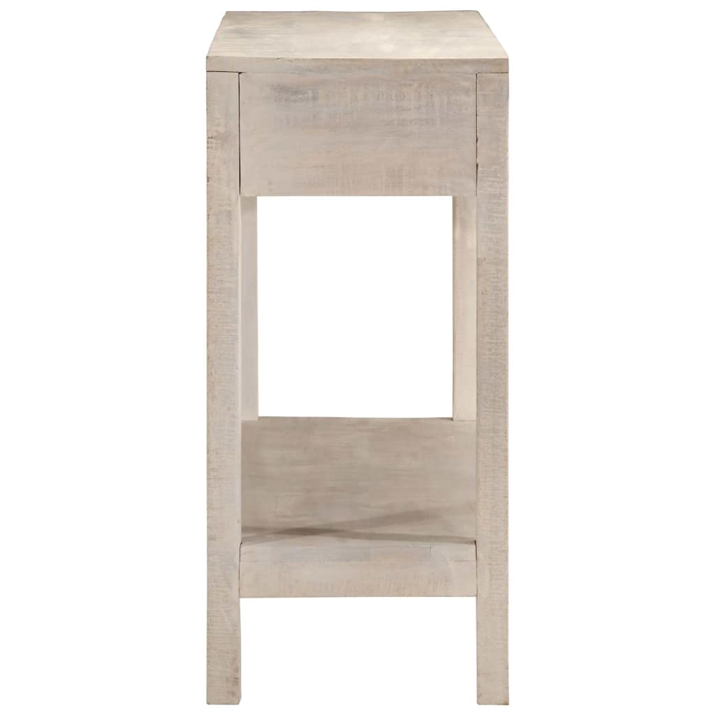 Table console blanc 110x35x75 cm bois de manguier solide - XIOS