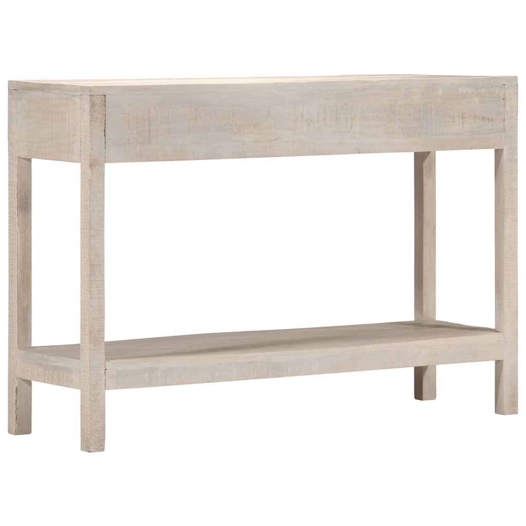 Table console blanc 110x35x75 cm bois de manguier solide - XIOS