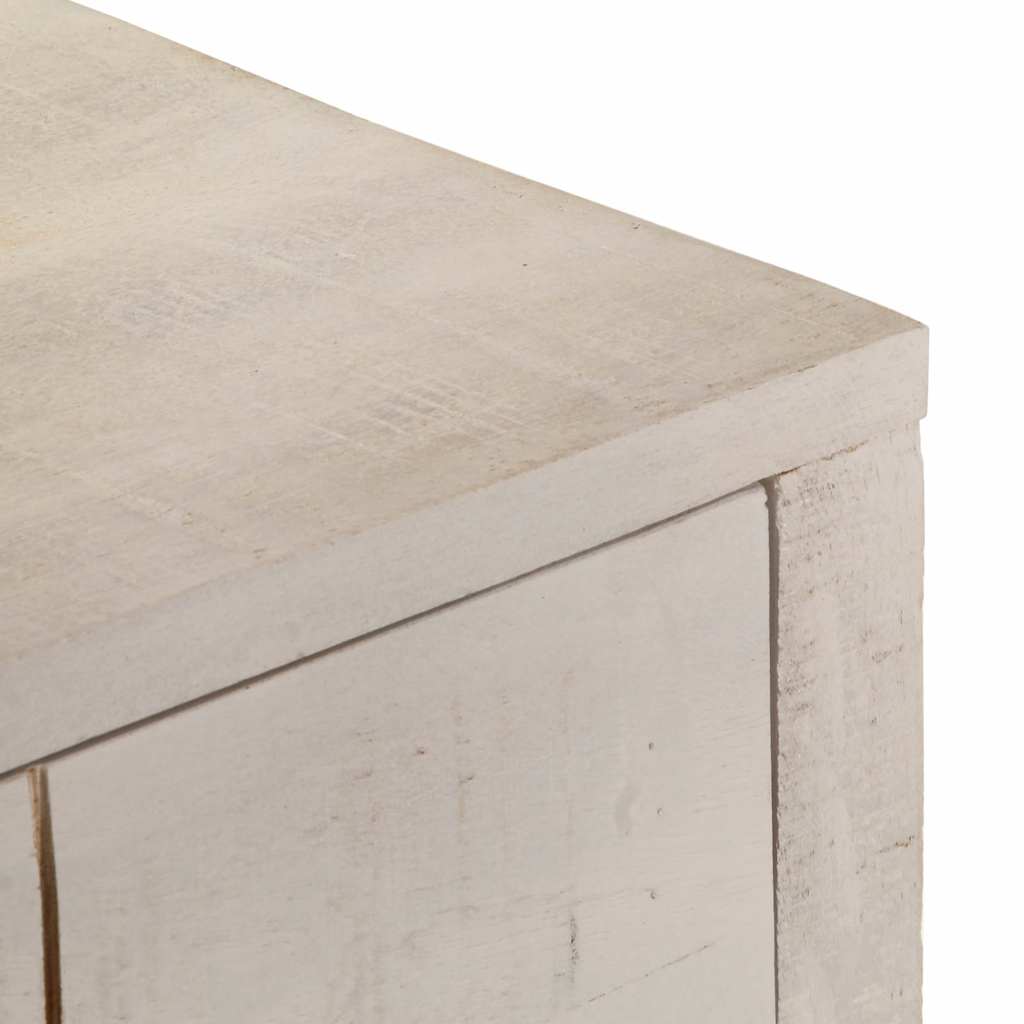 Table console blanc 110x35x75 cm bois de manguier solide - XIOS