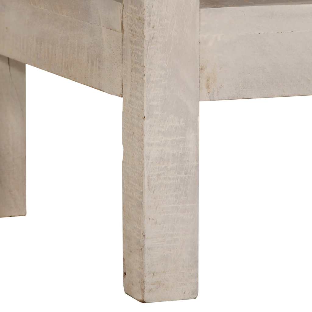 Table console blanc 110x35x75 cm bois de manguier solide - XIOS