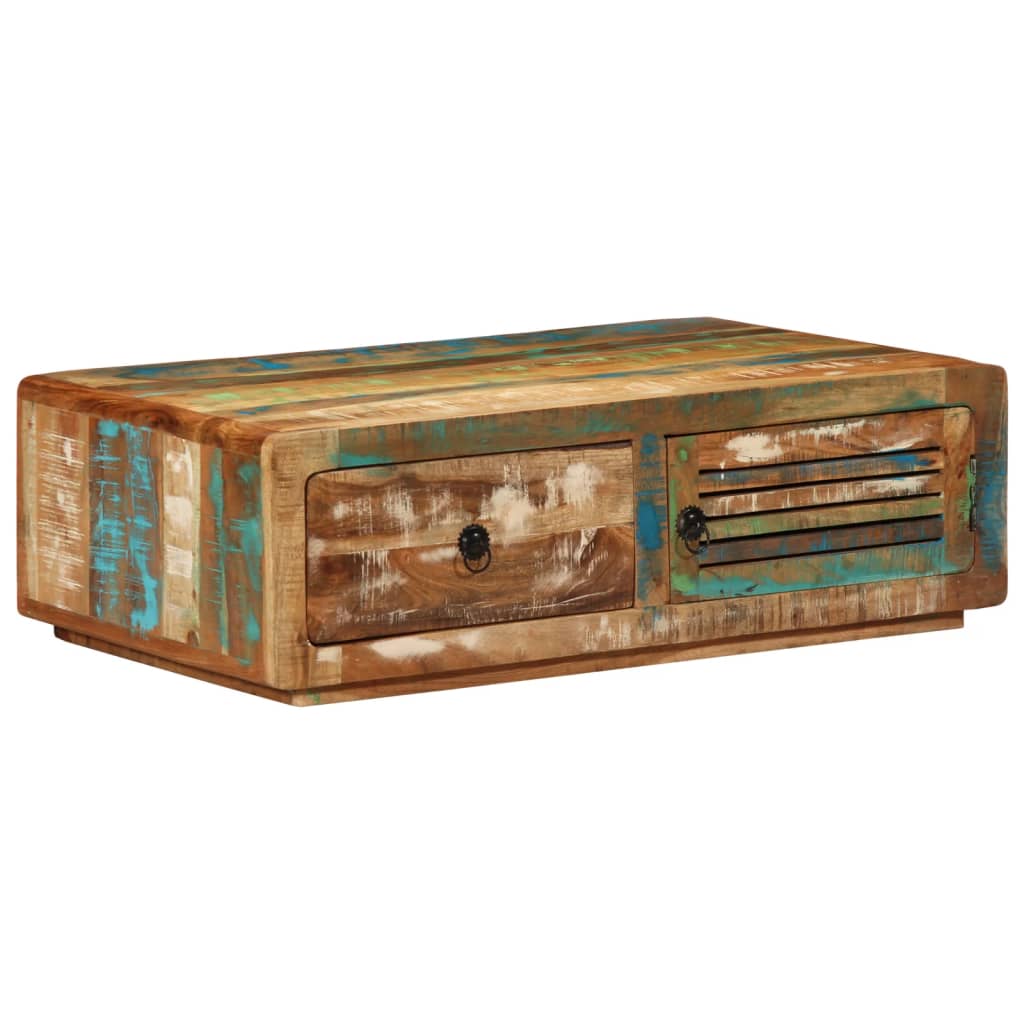 Table basse 89x55x29 cm bois de récupération massif - XIOS