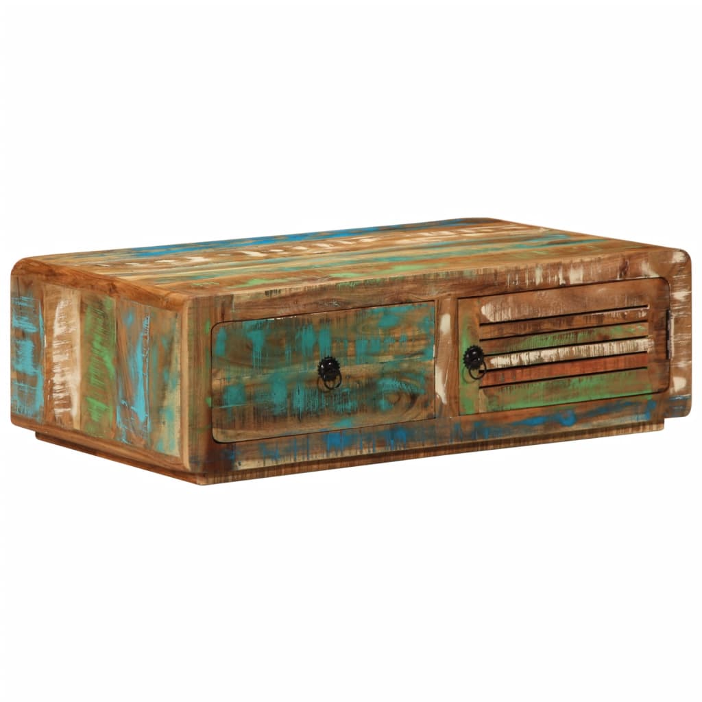 Table basse 89x55x29 cm bois de récupération massif - XIOS