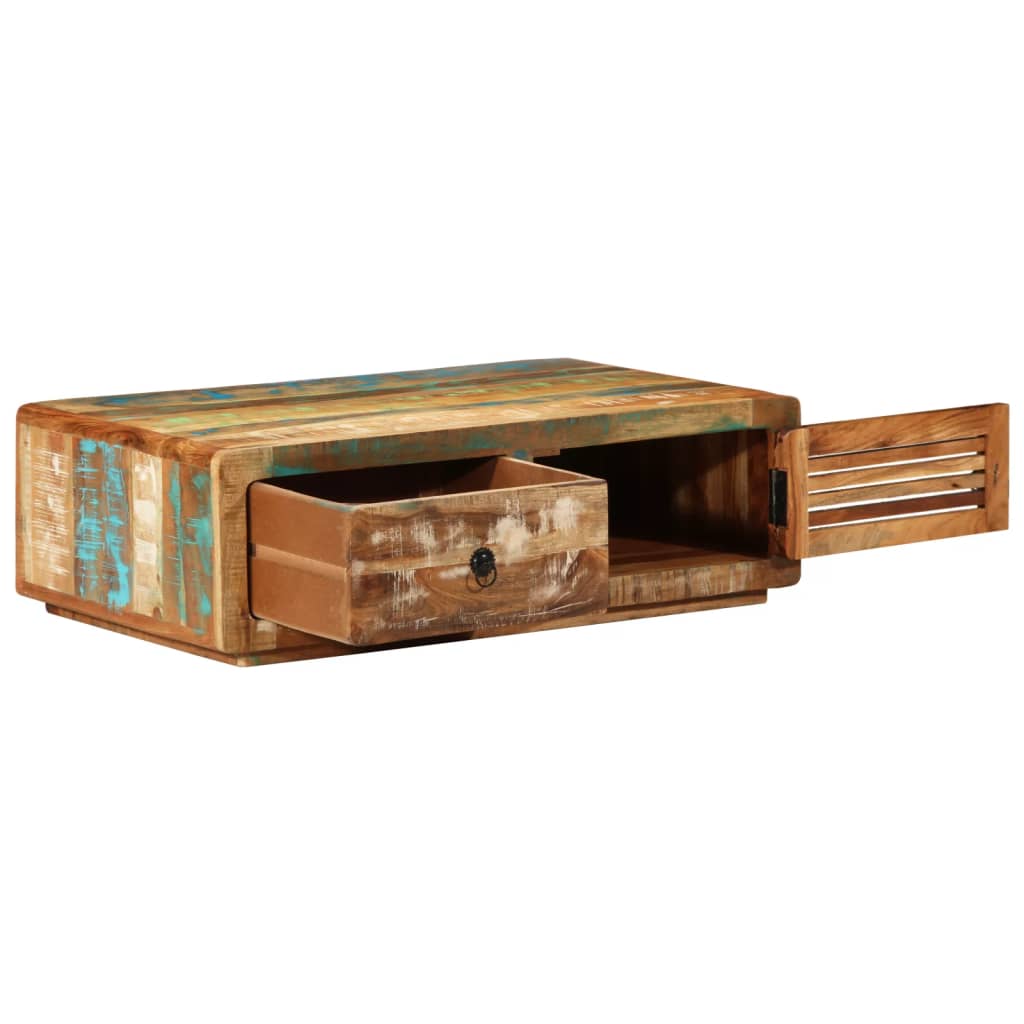 Table basse 89x55x29 cm bois de récupération massif - XIOS