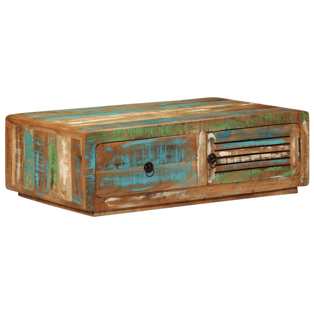 Table basse 89x55x29 cm bois de récupération massif - XIOS