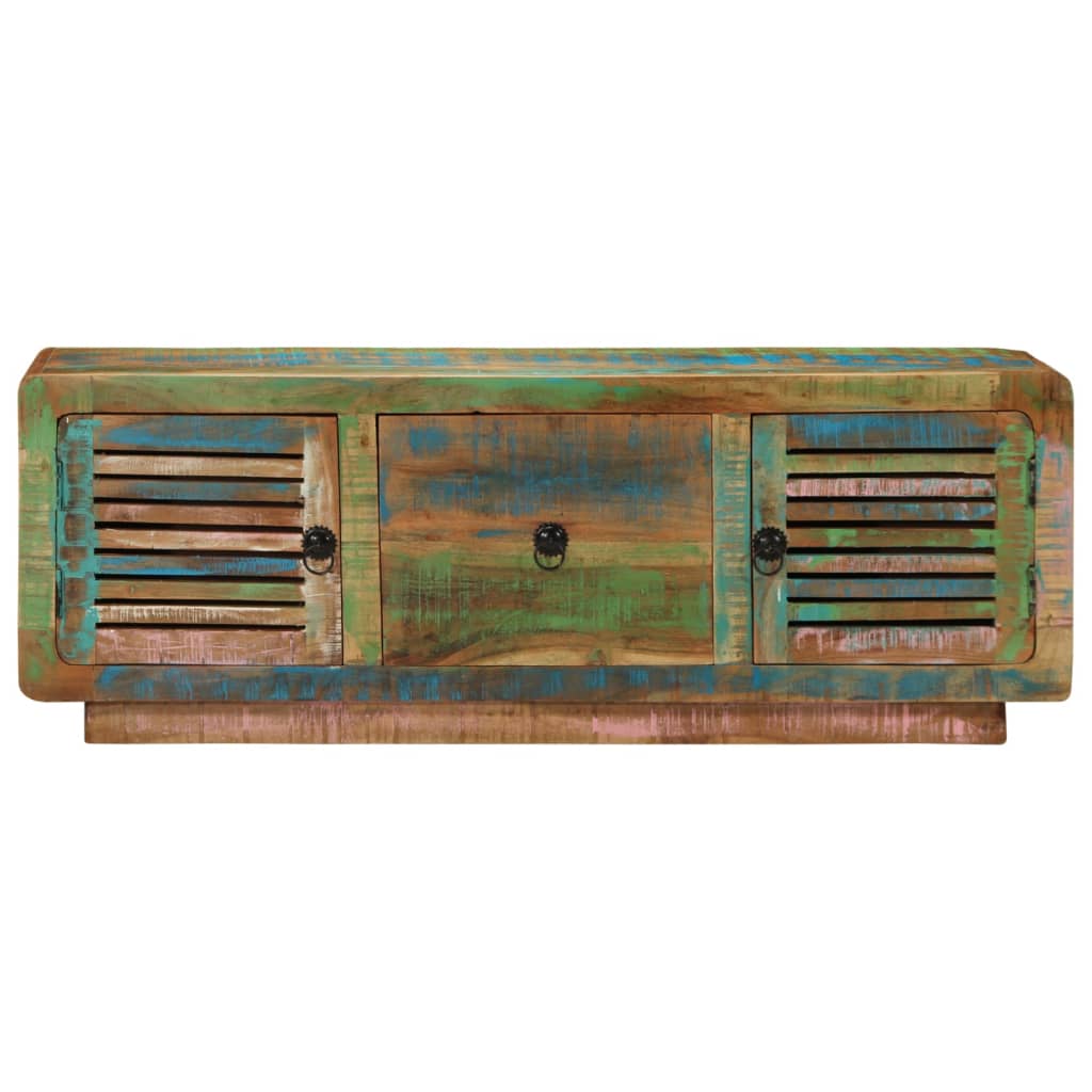 Meuble TV 110x30x40 cm bois massif de récupération - XIOS