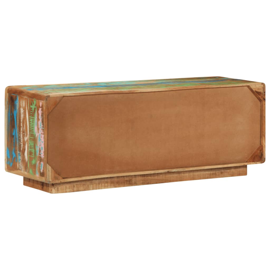 Meuble TV 110x30x40 cm bois massif de récupération - XIOS