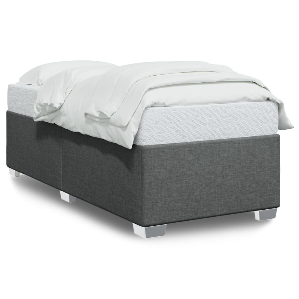 Cadre de lit sans matelas gris foncé 80x200 cm tissu - XIOS