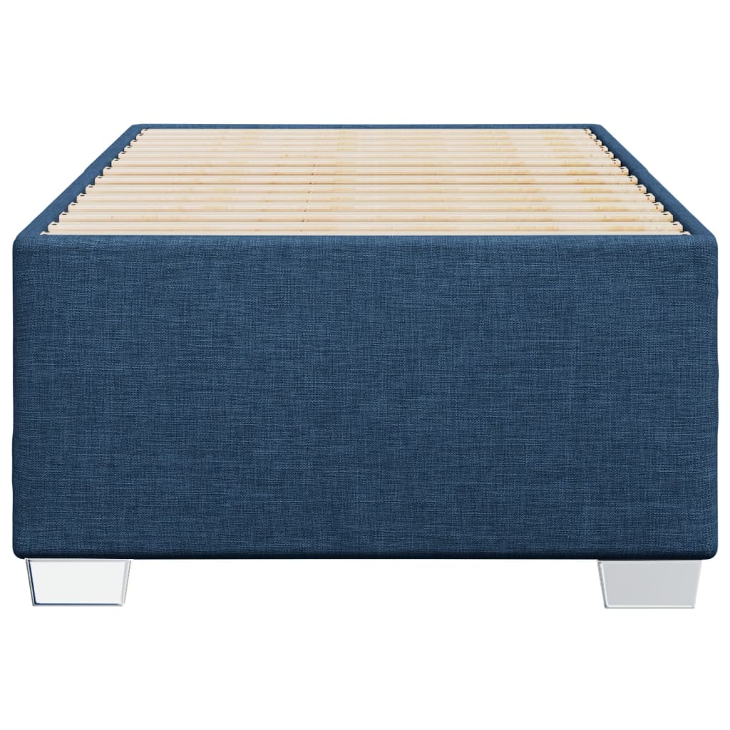 Cadre de lit sans matelas bleu 80x200 cm tissu - XIOS