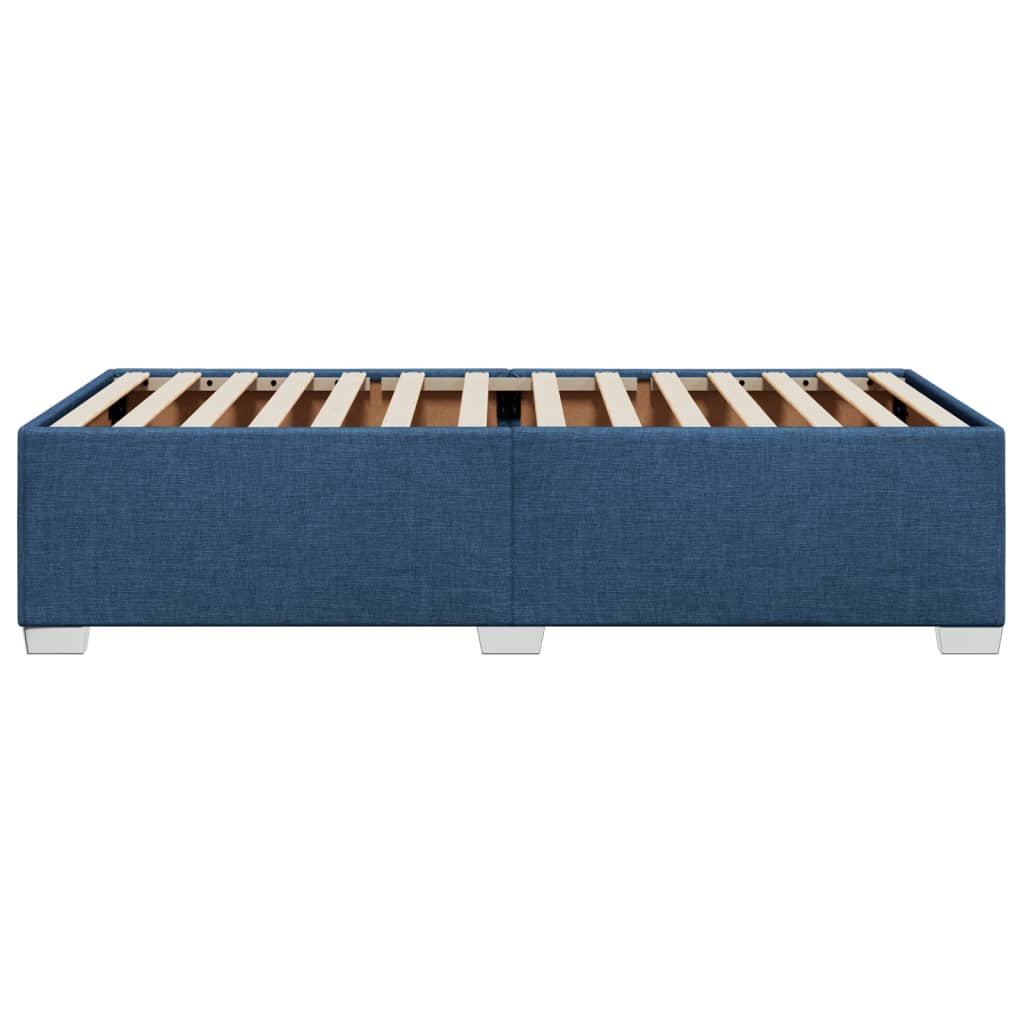 Cadre de lit sans matelas bleu 80x200 cm tissu - XIOS
