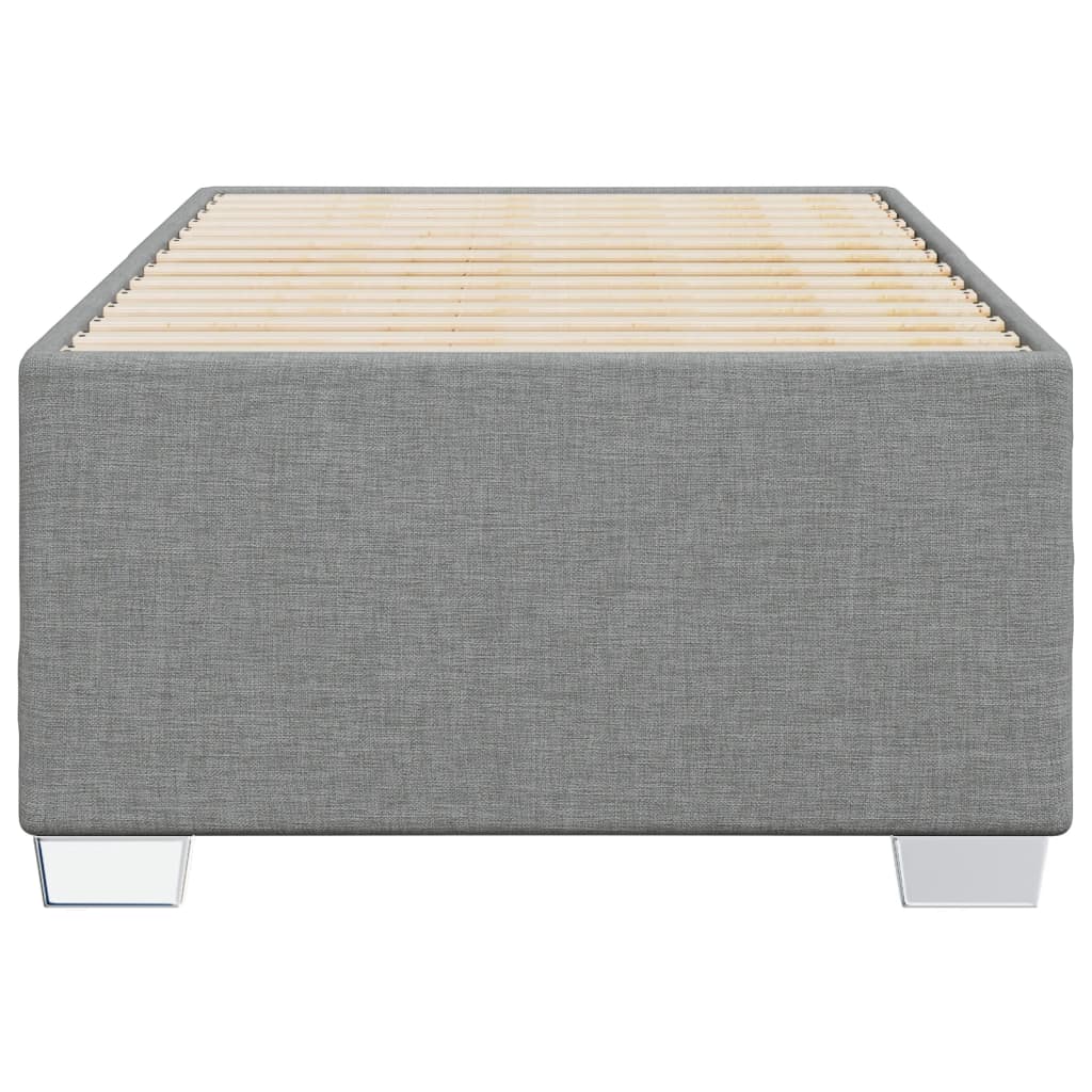 Cadre de lit sans matelas gris clair 90x190 cm tissu - XIOS