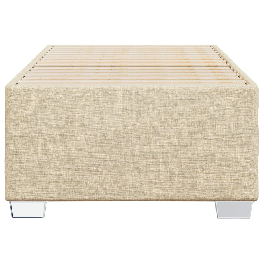 Cadre de lit sans matelas crème 90x190 cm tissu - XIOS