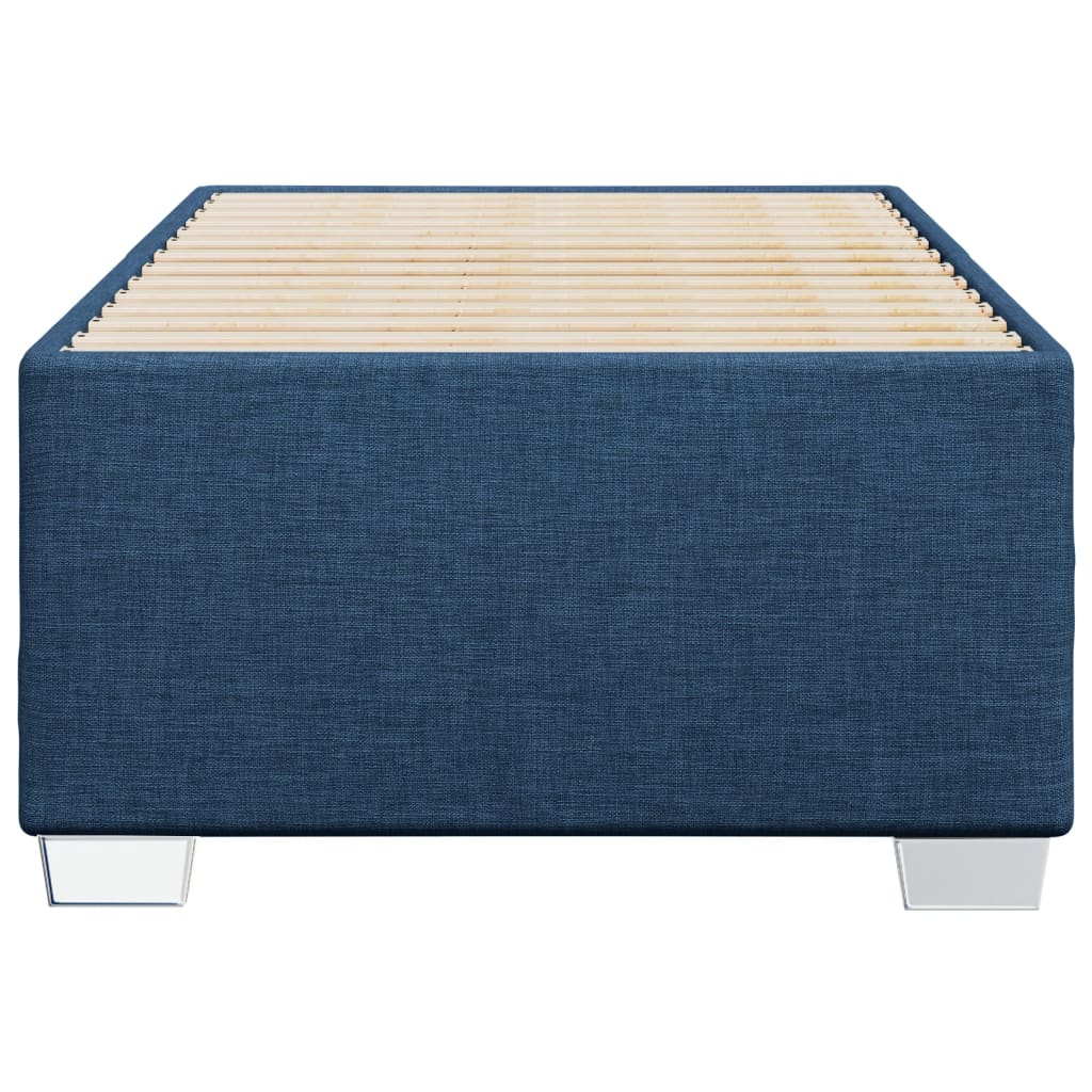 Cadre de lit sans matelas bleu 90x190 cm tissu - XIOS