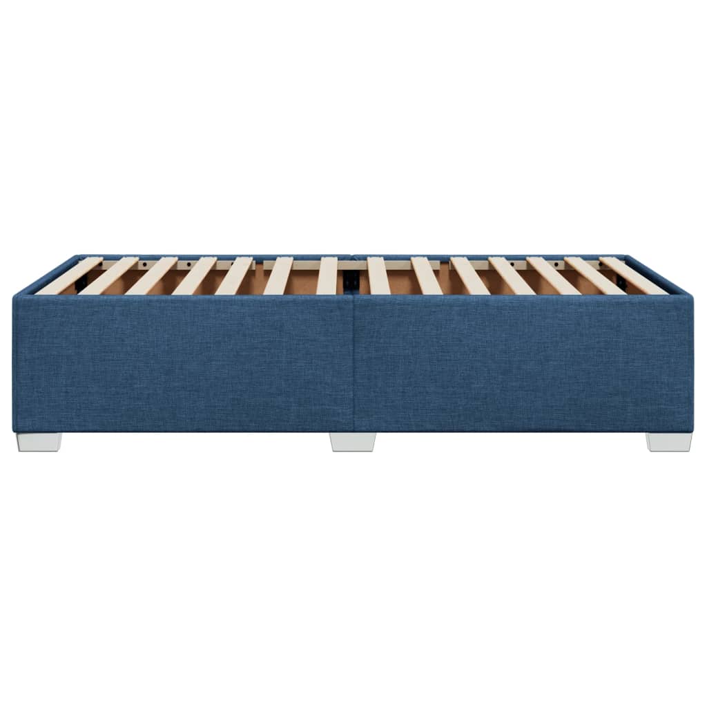 Cadre de lit sans matelas bleu 90x190 cm tissu - XIOS