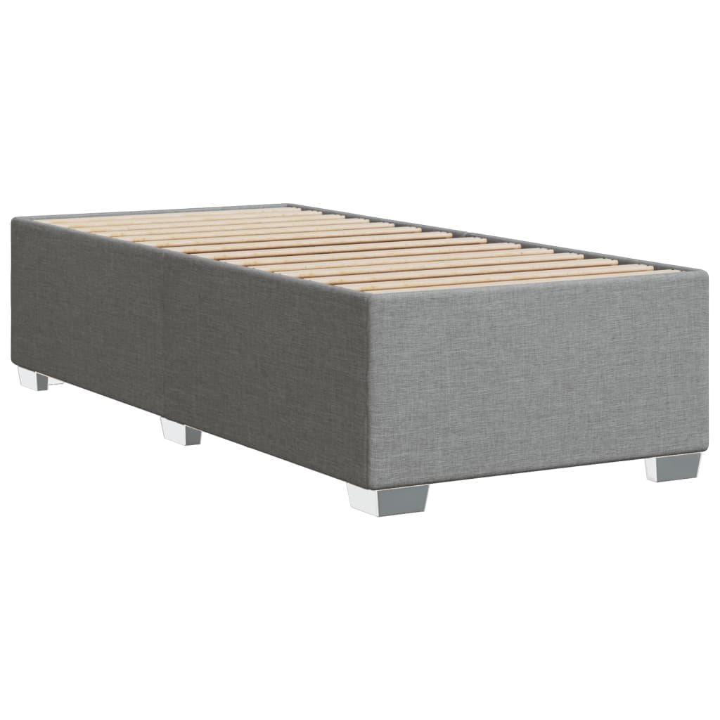 Cadre de lit sans matelas gris clair 90x200 cm tissu - XIOS