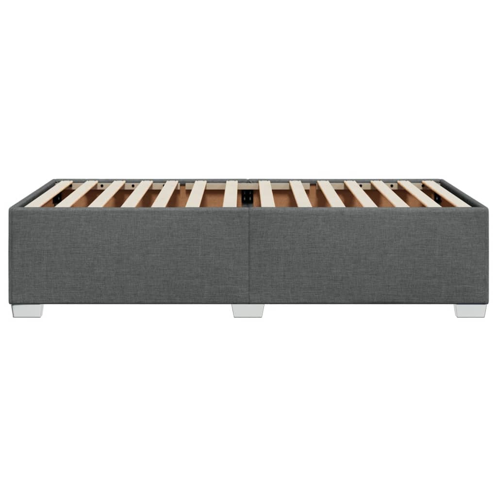 Cadre de lit sans matelas gris foncé 90x200 cm tissu - XIOS
