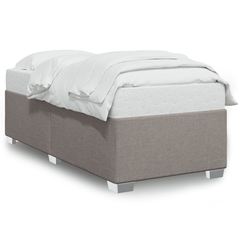 Cadre de lit sans matelas taupe 90x200 cm tissu - XIOS