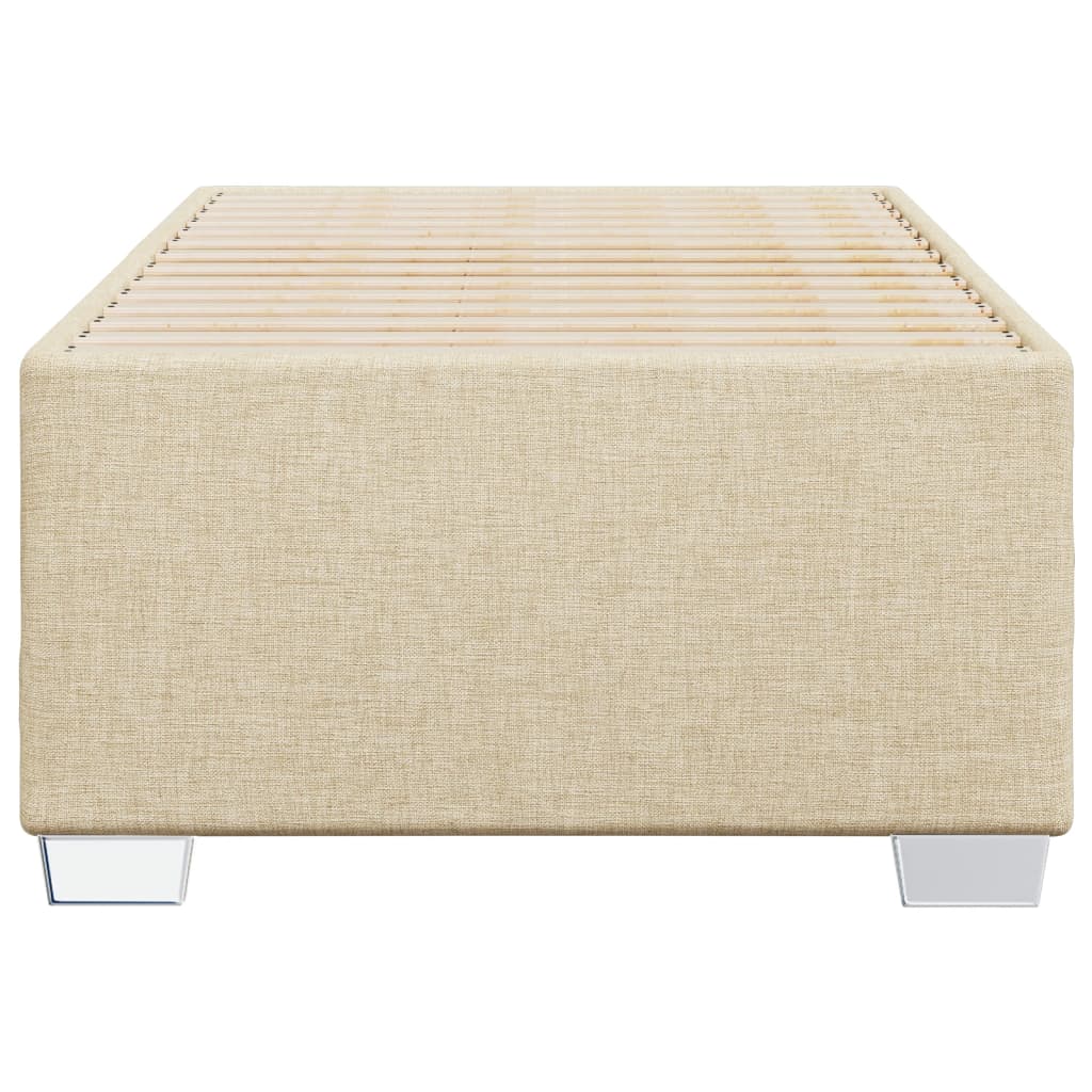 Cadre de lit sans matelas crème 90x200 cm tissu - XIOS