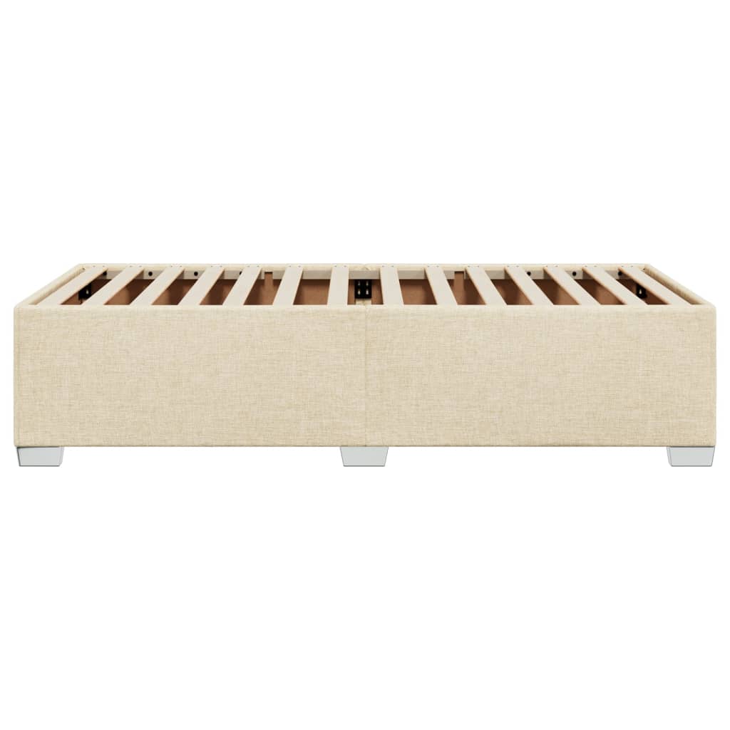 Cadre de lit sans matelas crème 90x200 cm tissu - XIOS